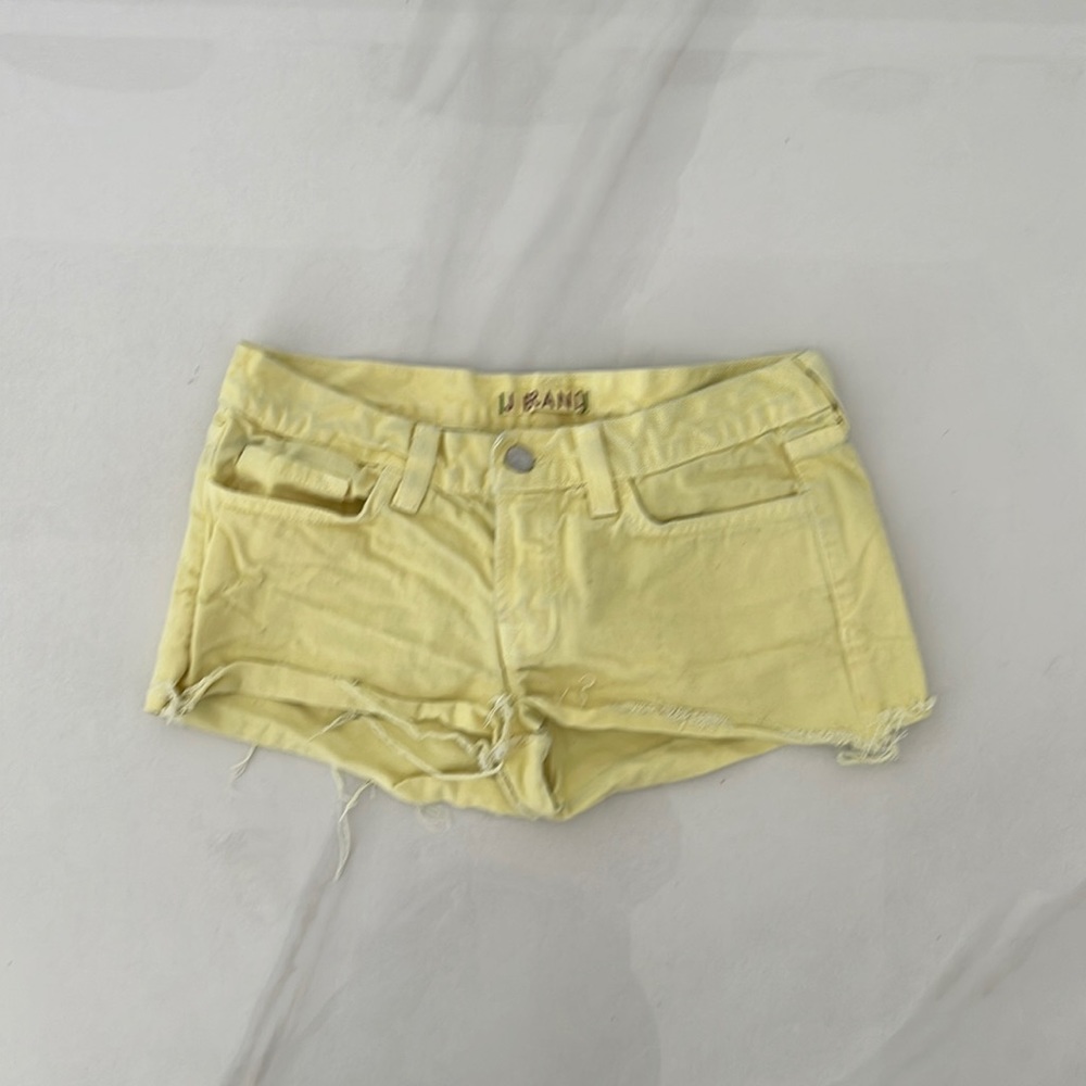 J Brand Yellow Cut Off Shorts Size 25